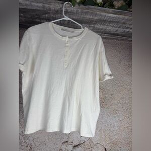 Revolve one grey day Women's cashmere and cotton top so soft large. A519